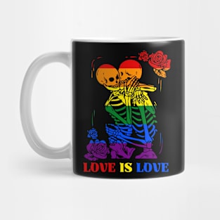 Love Is Love - Skeleton Pride Couple Mug